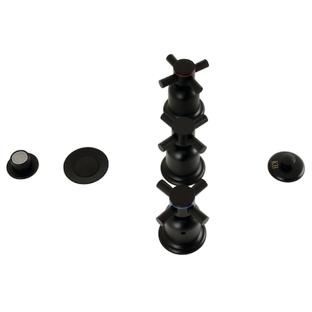 Kingston Brass ThreeHandle Bidet Faucet, Matte Black KB6320DX